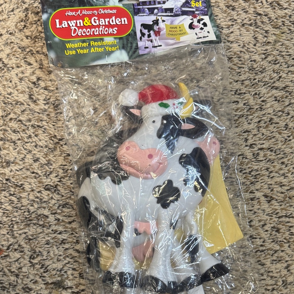 Vtg Cow Christmas Decoration’s